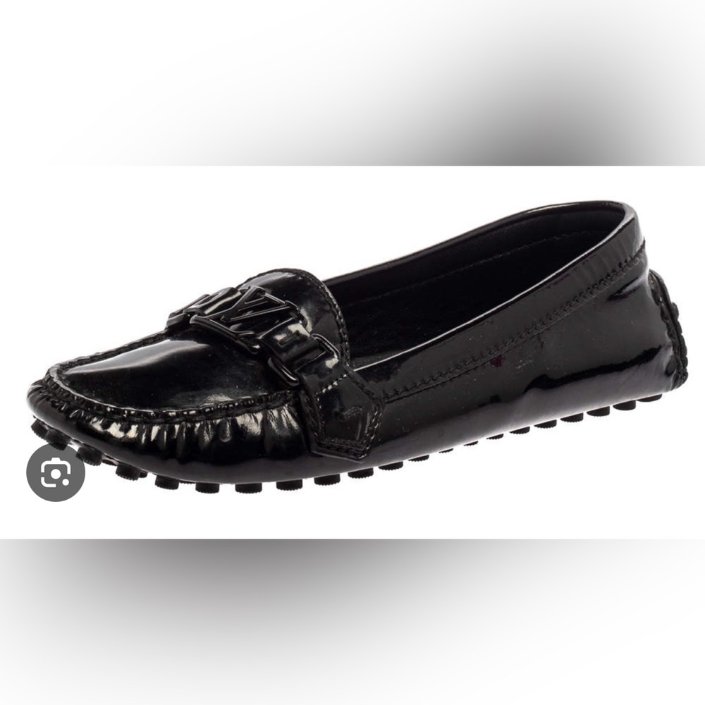 Louis Vuitton black Patent Leather Oxford Loafers Size 38-39 - Picture 8 of 10